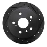 R1 Concepts 02-08 Lexus ES300 Rear Right Drilled & Slotted Black Brake Rotor by R1 Concepts RNC-633-76076R