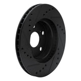 R1 Concepts 04-09 Toyota Prius Front Right Drilled & Slotted Black Brake Rotor by R1 Concepts RNC-633-76077R