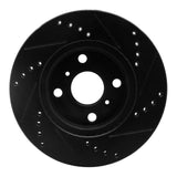 R1 Concepts 06-19 Scion IQ Front Left Drilled & Slotted Black Brake Rotor by R1 Concepts RNC-633-76078L