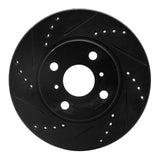 R1 Concepts 06-19 Scion IQ Front Left Drilled & Slotted Black Brake Rotor by R1 Concepts RNC-633-76078L