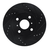 R1 Concepts 06-19 Scion IQ Front Right Drilled & Slotted Black Brake Rotor by R1 Concepts RNC-633-76078R