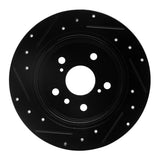 R1 Concepts 07-12 Lexus ES350 Rear Right Drilled & Slotted Black Brake Rotor by R1 Concepts RNC-633-76079R