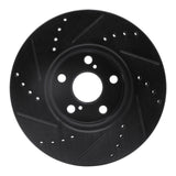 R1 Concepts 08-19 Pontiac Vibe Front Right Drilled & Slotted Black Brake Rotor by R1 Concepts RNC-633-76081R