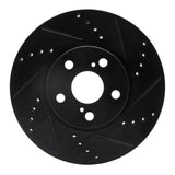 R1 Concepts 08-19 Pontiac Vibe Front Right Drilled & Slotted Black Brake Rotor by R1 Concepts RNC-633-76081R