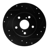 R1 Concepts 08-18 Pontiac Vibe Rear Left Drilled & Slotted Black Brake Rotor by R1 Concepts RNC-633-76082L