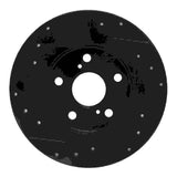 R1 Concepts 08-18 Pontiac Vibe Rear Right Drilled & Slotted Black Brake Rotor by R1 Concepts RNC-633-76082R