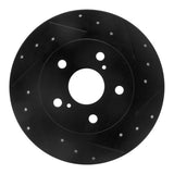R1 Concepts 08-18 Pontiac Vibe Rear Right Drilled & Slotted Black Brake Rotor by R1 Concepts RNC-633-76082R