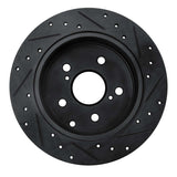 R1 Concepts 09-13 Pontiac Vibe Rear Left Drilled & Slotted Black Brake Rotor by R1 Concepts RNC-633-76084L