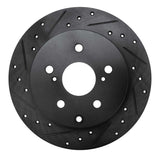 R1 Concepts 09-13 Pontiac Vibe Rear Left Drilled & Slotted Black Brake Rotor by R1 Concepts RNC-633-76084L