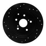 R1 Concepts 09-13 Pontiac Vibe Rear Right Drilled & Slotted Black Brake Rotor by R1 Concepts RNC-633-76084R