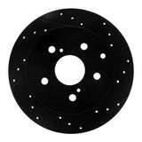 R1 Concepts 09-13 Pontiac Vibe Rear Right Drilled & Slotted Black Brake Rotor by R1 Concepts RNC-633-76084R