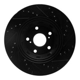 R1 Concepts 09-15 Toyota Venza Front Left Drilled & Slotted Black Brake Rotor by R1 Concepts RNC-633-76085L