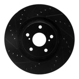 R1 Concepts 09-15 Toyota Venza Front Left Drilled & Slotted Black Brake Rotor by R1 Concepts RNC-633-76085L