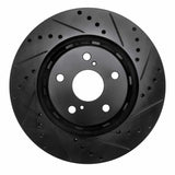 R1 Concepts 09-15 Toyota Venza Front Right Drilled & Slotted Black Brake Rotor by R1 Concepts RNC-633-76085R
