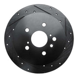 R1 Concepts 09-15 Toyota Venza Rear Right Drilled & Slotted Black Brake Rotor by R1 Concepts RNC-633-76086R