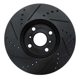 R1 Concepts 12-18 Toyota Yaris (USA/Canada) Front Right Drilled & Slotted Black Brake Rotor by R1 Concepts RNC-633-76088R