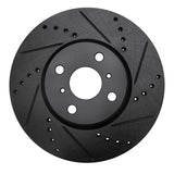 R1 Concepts 12-18 Toyota Yaris (USA/Canada) Front Right Drilled & Slotted Black Brake Rotor by R1 Concepts RNC-633-76088R