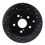 R1 Concepts 12-20 Toyota Mirai Rear Right Drilled & Slotted Black Brake Rotor by R1 Concepts RNC-633-76089R