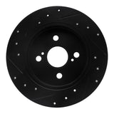 R1 Concepts 12-18 Toyota Yaris (USA/Canada) Rear Right Drilled & Slotted Black Brake Rotor by R1 Concepts RNC-633-76090R