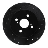 R1 Concepts 12-18 Toyota Yaris (USA/Canada) Rear Right Drilled & Slotted Black Brake Rotor by R1 Concepts RNC-633-76090R