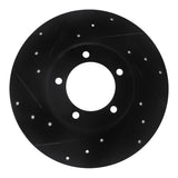 R1 Concepts 75-83 Toyota Pickup Front Left Drilled & Slotted Black Brake Rotor by R1 Concepts RNC-633-76092L