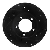 R1 Concepts 75-83 Toyota Pickup Front Right Drilled & Slotted Black Brake Rotor by R1 Concepts RNC-633-76092R