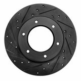 R1 Concepts 79-80 Toyota Pickup Front Left Drilled & Slotted Black Brake Rotor by R1 Concepts RNC-633-76093L