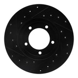 R1 Concepts 79-83 Toyota Pickup Front Right Drilled & Slotted Black Brake Rotor by R1 Concepts RNC-633-76094R