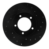 R1 Concepts 79-83 Toyota Pickup Front Right Drilled & Slotted Black Brake Rotor by R1 Concepts RNC-633-76094R