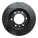 R1 Concepts 81-85 Toyota Pickup Front Left Drilled & Slotted Black Brake Rotor by R1 Concepts RNC-633-76095L