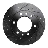 R1 Concepts 81-85 Toyota Pickup Front Left Drilled & Slotted Black Brake Rotor by R1 Concepts RNC-633-76095L