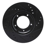 R1 Concepts 84-95 Toyota Pickup Front Left Drilled & Slotted Black Brake Rotor by R1 Concepts RNC-633-76096L