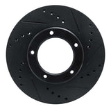 R1 Concepts 84-95 Toyota Pickup Front Right Drilled & Slotted Black Brake Rotor
