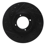 R1 Concepts 84-85 Toyota Van Front Left Drilled & Slotted Black Brake Rotor by R1 Concepts RNC-633-76097L