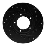 R1 Concepts 85-92 Toyota Pickup Front Left Drilled & Slotted Black Brake Rotor by R1 Concepts RNC-633-76098L