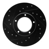 R1 Concepts 85-92 Toyota Pickup Front Left Drilled & Slotted Black Brake Rotor by R1 Concepts RNC-633-76098L