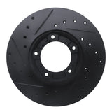 R1 Concepts 85-92 Toyota Pickup Front Right Drilled & Slotted Black Brake Rotor by R1 Concepts RNC-633-76098R