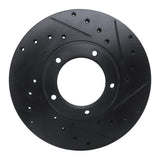 R1 Concepts 85-92 Toyota Pickup Front Right Drilled & Slotted Black Brake Rotor by R1 Concepts RNC-633-76098R