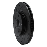 R1 Concepts 86-97 Toyota Supra Rear Left Drilled & Slotted Black Brake Rotor by R1 Concepts RNC-633-76101L