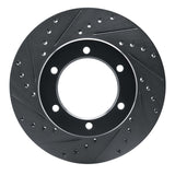 R1 Concepts 1986-1995 Toyota 4Runner Front Left Drilled & Slotted Black Brake Rotor by R1 Concepts RNC-633-76102L