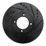 R1 Concepts 86-89 Toyota Van Front Right Drilled & Slotted Black Brake Rotor by R1 Concepts RNC-633-76103R