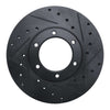 R1 Concepts 87-88 Toyota Pickup Front Right Drilled & Slotted Black Brake Rotor