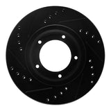 R1 Concepts 89-08 Toyota Hilux (Mexico) Front Right Drilled & Slotted Black Brake Rotor