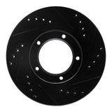 R1 Concepts 89-08 Toyota Hilux (Mexico) Front Right Drilled & Slotted Black Brake Rotor