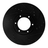 R1 Concepts 89-93 Toyota Pickup Front Left Drilled & Slotted Black Brake Rotor by R1 Concepts RNC-633-76107L