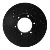 R1 Concepts 89-93 Toyota Pickup Front Left Drilled & Slotted Black Brake Rotor by R1 Concepts RNC-633-76107L