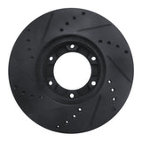 R1 Concepts 89-93 Toyota Pickup Front Right Drilled & Slotted Black Brake Rotor by R1 Concepts RNC-633-76107R