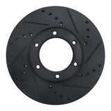 R1 Concepts 89-93 Toyota Pickup Front Right Drilled & Slotted Black Brake Rotor by R1 Concepts RNC-633-76107R