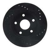 R1 Concepts 91-94 Toyota Previa Front Left Drilled & Slotted Black Brake Rotor by R1 Concepts RNC-633-76108L