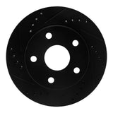 R1 Concepts 91-94 Toyota Previa Front Left Drilled & Slotted Black Brake Rotor by R1 Concepts RNC-633-76108L